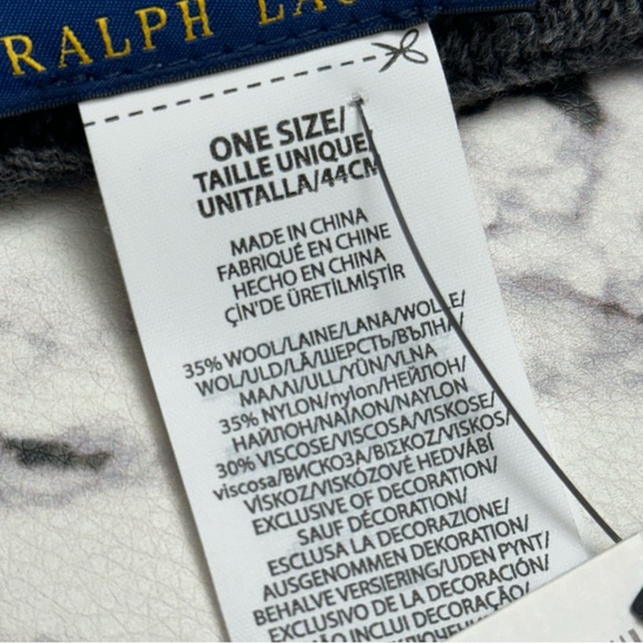 Polo Ralph Lauren Men’s Winter Beanie Hat Wool Blend Uncuffed Ribbed Gray NWT OS - Picture 10 of 16